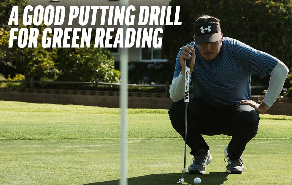 Practicing putting drills on a practice green
